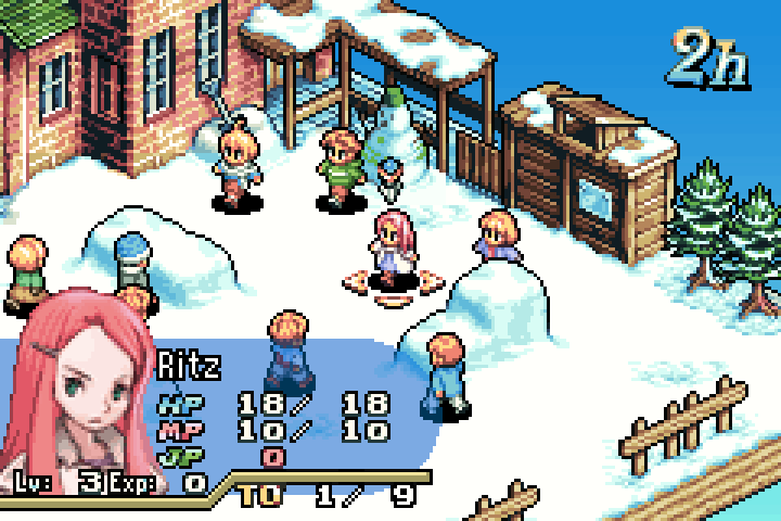 Final Fantasy Tactics Advance on mGBA with LCD B